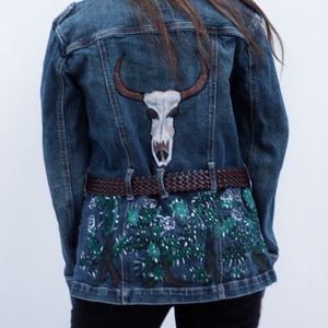 Hand painted Ethyl Jean Jacket